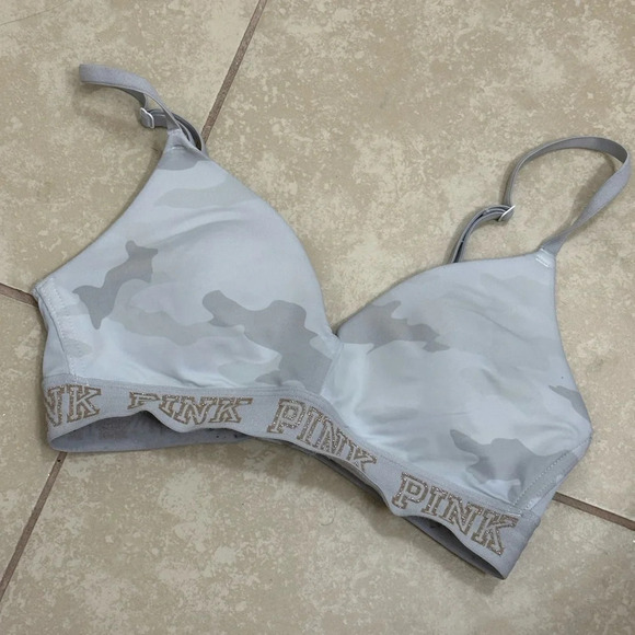 PINK Victoria’s Secret Women Gray Bra size‎ 32C - Picture 1 of 7